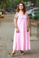 Khwaab | Long  Kali Dress | Candy Pink