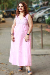 Khwaab | Long  Kali Dress | Candy Pink