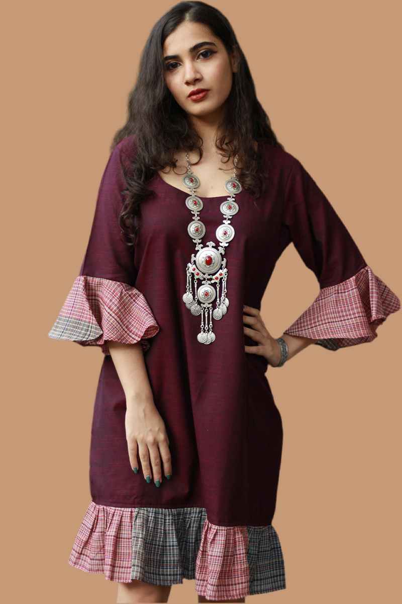 Wine Wonder | Short Dress | Gamcha