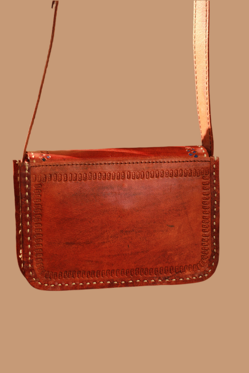 Handcrafted Kutch Leather Bag | Brown