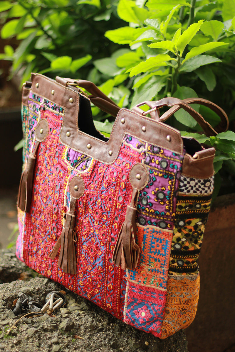 Banjara Leather Tote Bag