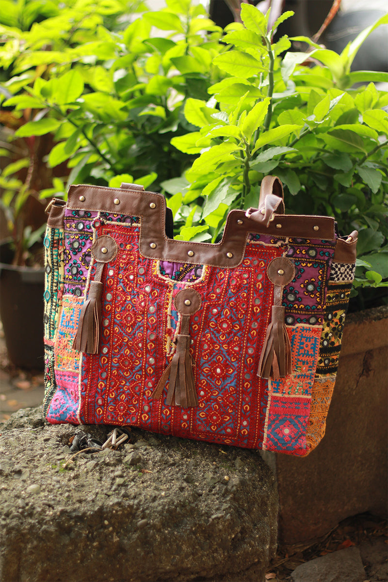 Banjara Leather Tote Bag