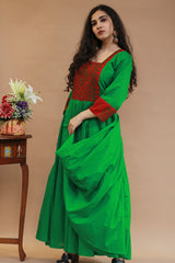 Alankrita | Chaaliskali | Green With Red Yoke