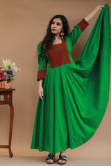 Alankrita | Chaaliskali | Green With Red Yoke