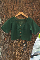 Blouse | Front Buttoned | Simply Green