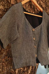 Blouse | Front Buttoned | Simply Grey