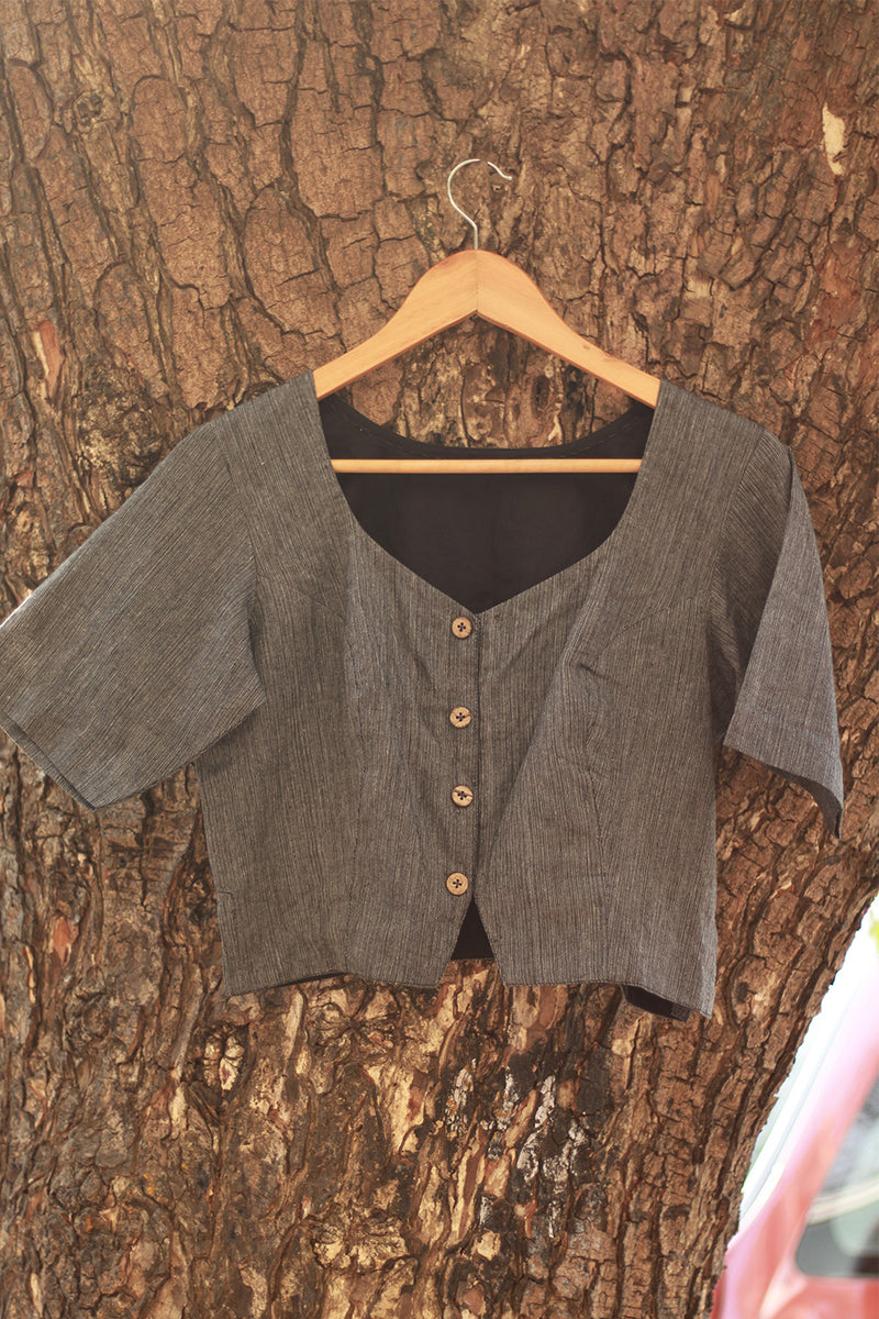 Blouse | Front Buttoned | Simply Grey