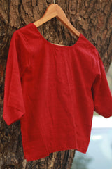 Blouse | Front Buttoned | Simply Red