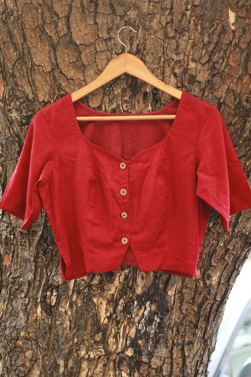 Blouse | Front Buttoned | Simply Red