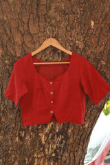 Blouse | Front Buttoned | Simply Red