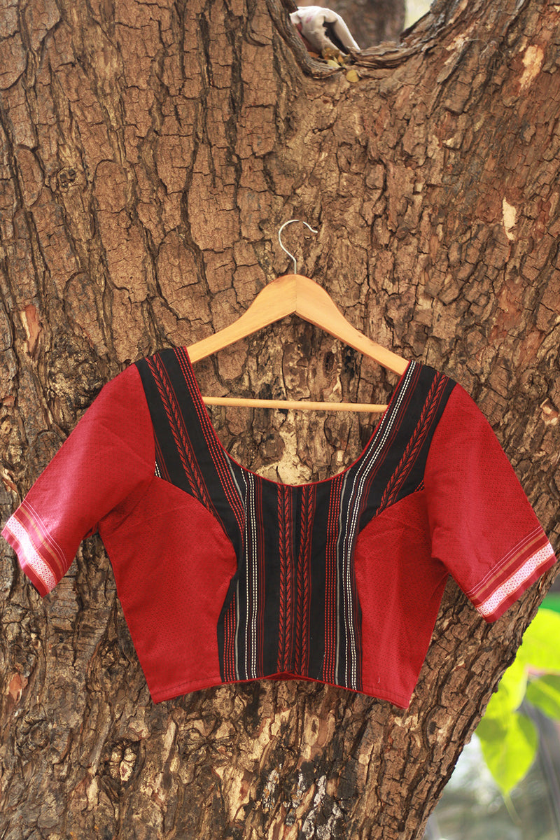 Blouse | Khunn | Red Black