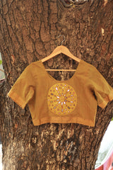 Blouse | Kutch Mirrorwork | Mustard