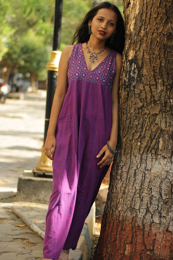 Khwaab | Long  Kali Dress | Purple