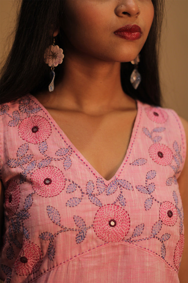 Suhani | Embroidered Dress | Pink