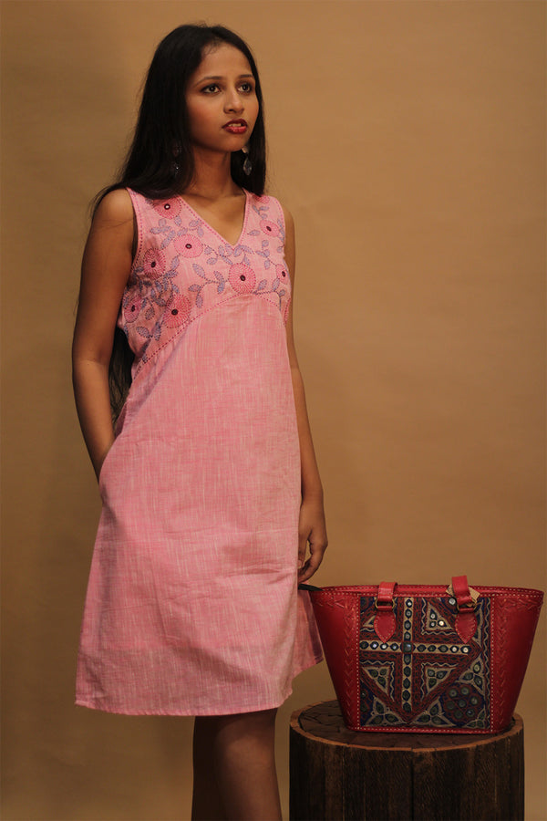 Suhani | Embroidered Dress | Pink