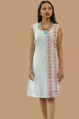 Anaya | Short Dress | Sanganeri Pink Vine