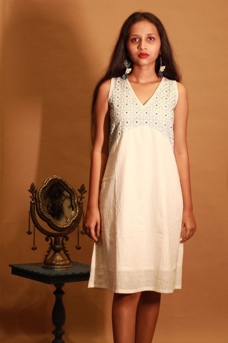 Suhani | Embroidered Dress | Ivory