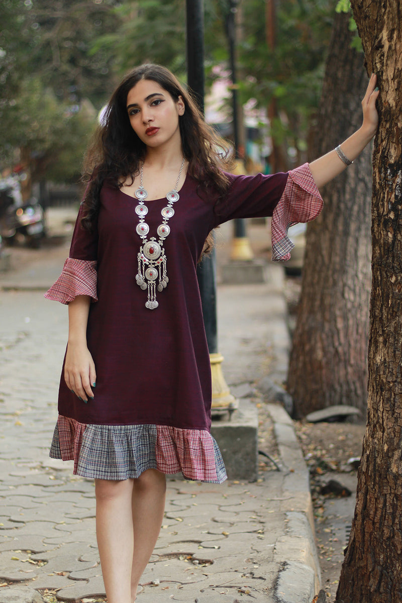 Wine Wonder | Short Dress | Gamcha