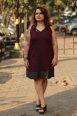 Twinkle Toes | Short Dress | Plum Cotton & Khunn