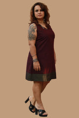 Twinkle Toes | Short Dress | Plum Cotton & Khunn