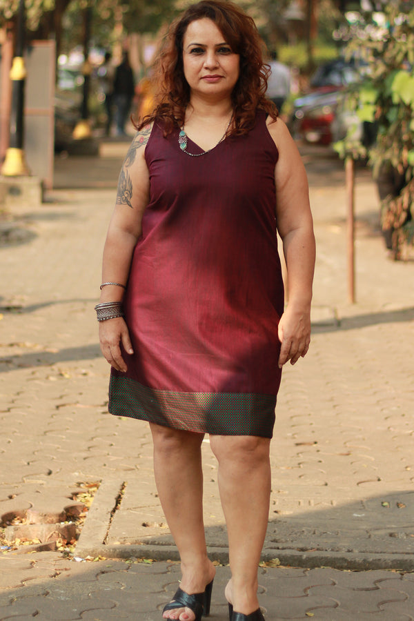 Twinkle Toes | Short Dress | Plum Cotton & Khunn