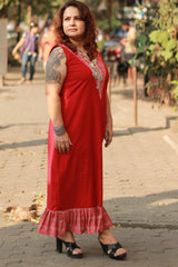 Crimson Celebration | Long Dress | Gamcha