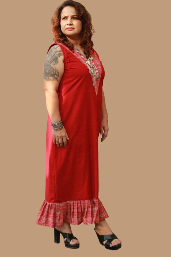 Crimson Celebration | Long Dress | Gamcha