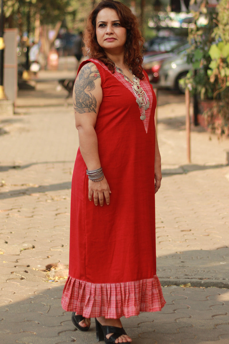 Crimson Celebration | Long Dress | Gamcha