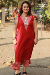 Crimson Celebration | Long Dress | Gamcha