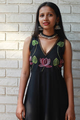 Saroj | Khwaab | Long  Kali Dress | Noir