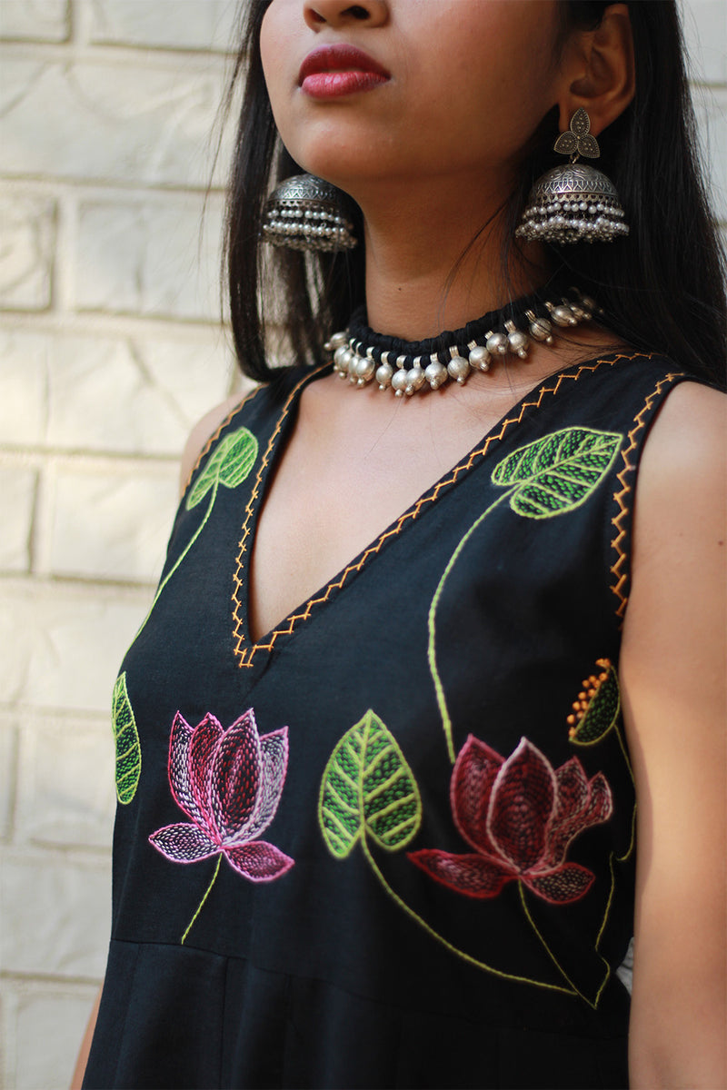 Saroj | Khwaab | Long  Kali Dress | Noir