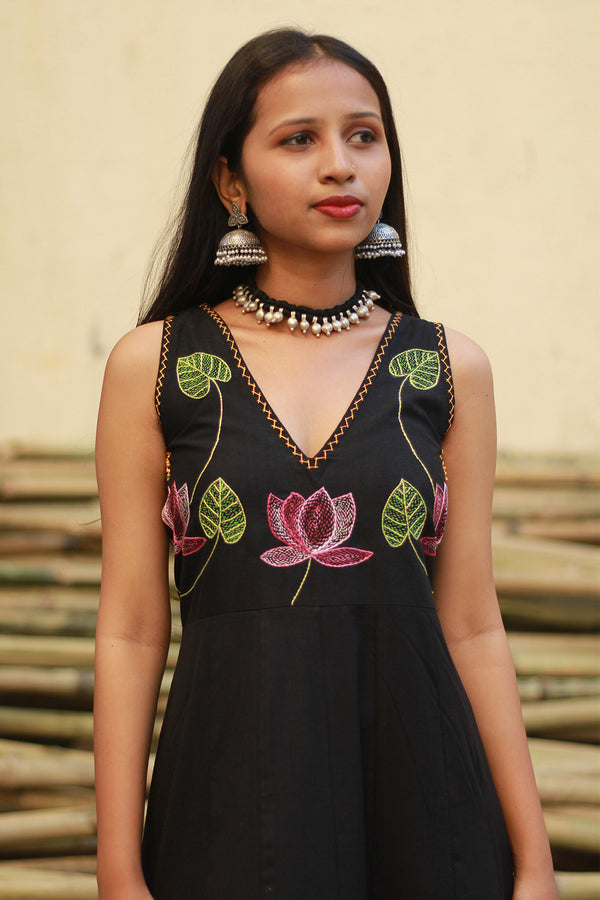 Saroj | Khwaab | Long  Kali Dress | Noir