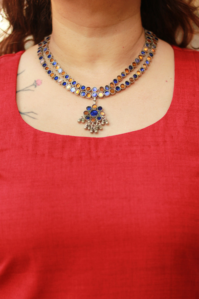 Neel Kundan | Silver Necklace