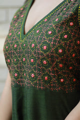 Khwaab | Long  Kali Dress | Emerald Green