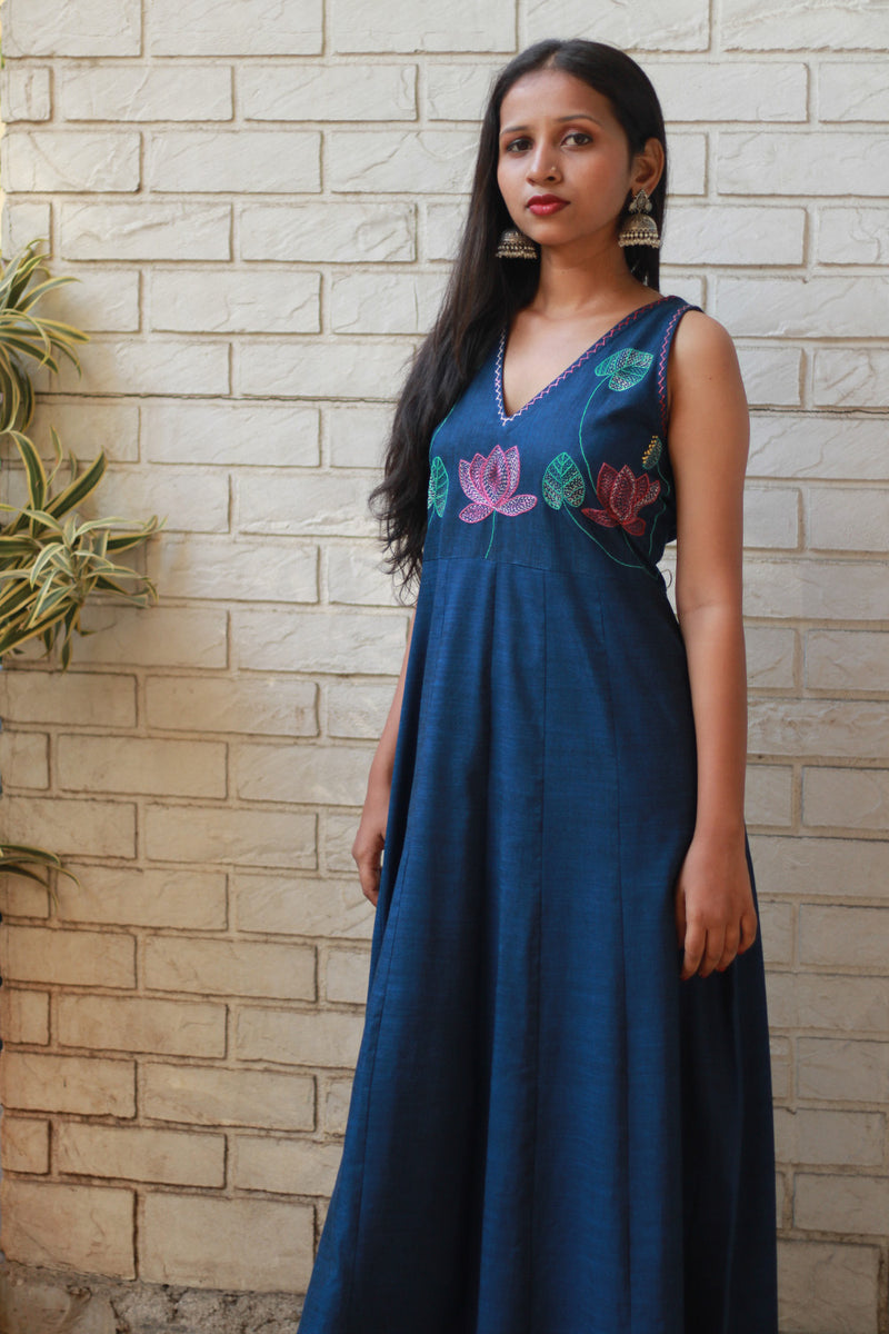 Saroj | Khwaab | Long Kali Dress | Blue