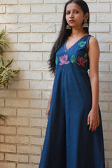 Saroj | Khwaab | Long Kali Dress | Blue