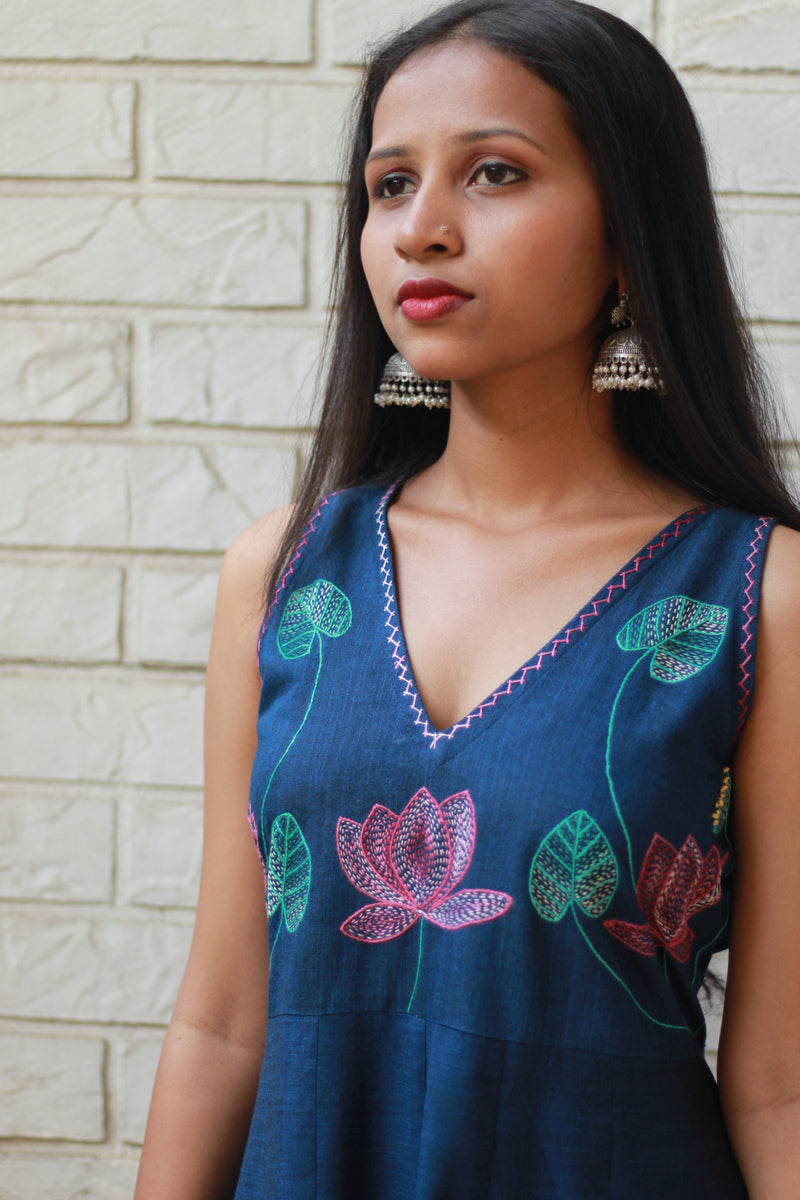 Saroj | Khwaab | Long Kali Dress | Blue