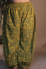 Suhaira | Harem Pants | Mustard Ajrakh Kairi