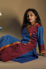 Shobhana | Khunn Angarkha Style Kurta | Cobalt