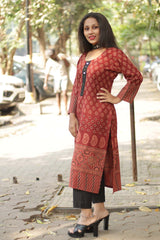 Long Kurta | Gamthi | Rust