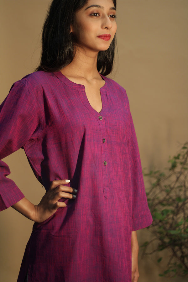 Short Kurta | Aubergine