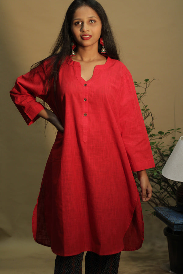 Short Kurta | Red