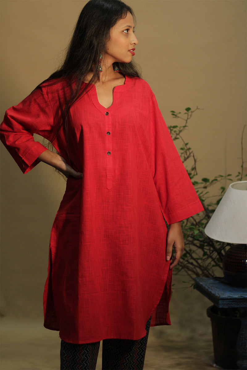 Short Kurta | Red