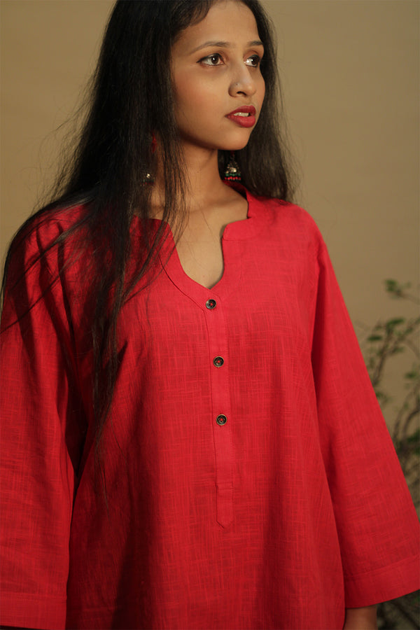 Short Kurta | Red