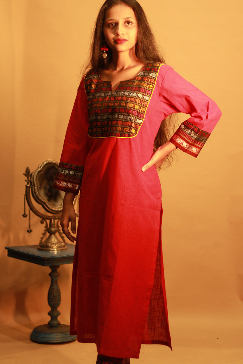 Shobhita | Khunn Yoke Kurta | Red