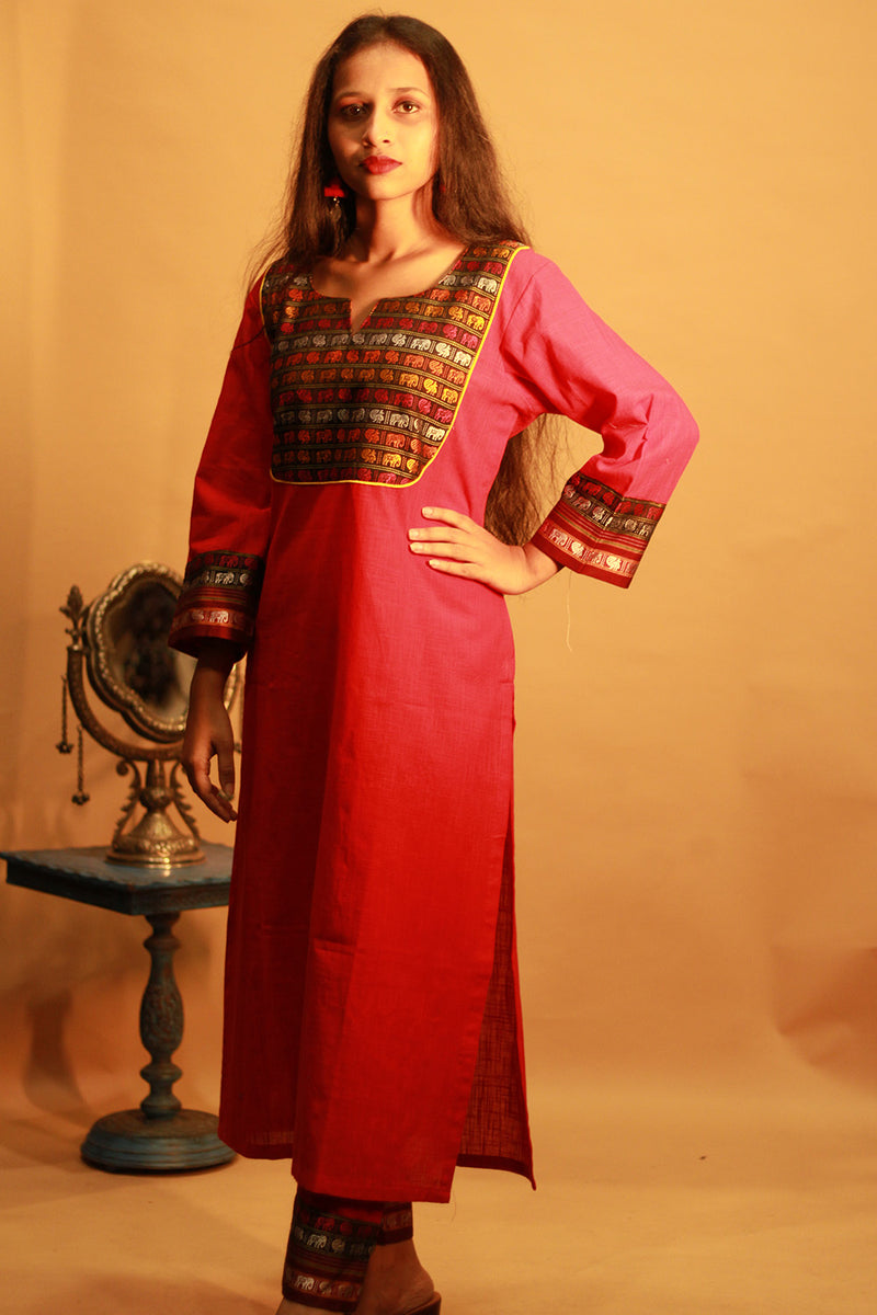 Shobhita | Khunn Yoke Kurta | Red