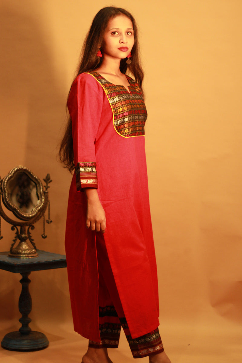 Shobhita | Khunn Yoke Kurta | Red