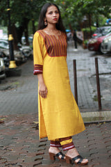 Shobhita | Khunn Yoke Kurta | Yellow