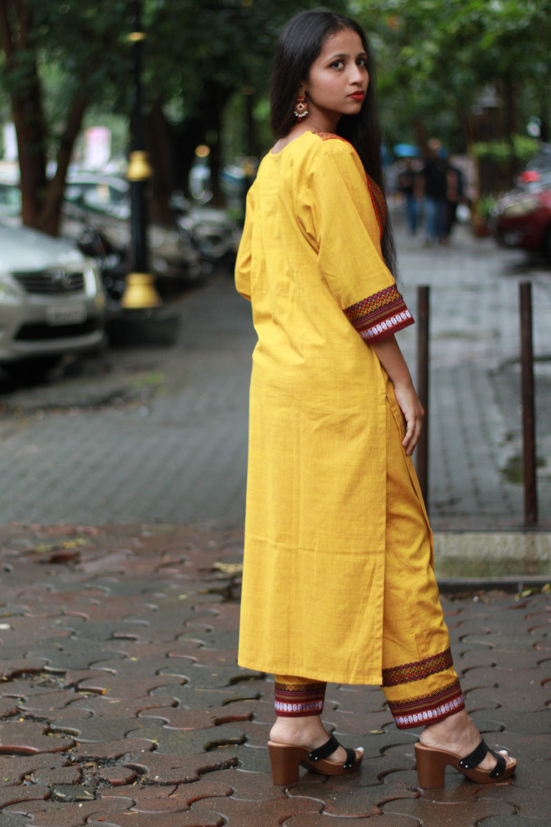 Shobhita | Khunn Yoke Kurta | Yellow