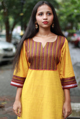 Shobhita | Khunn Yoke Kurta | Yellow